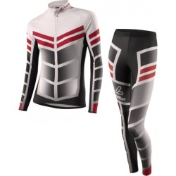 Löffler vrouwen Langlauf ski suit WorldCup 2017 zwart-bordeaux